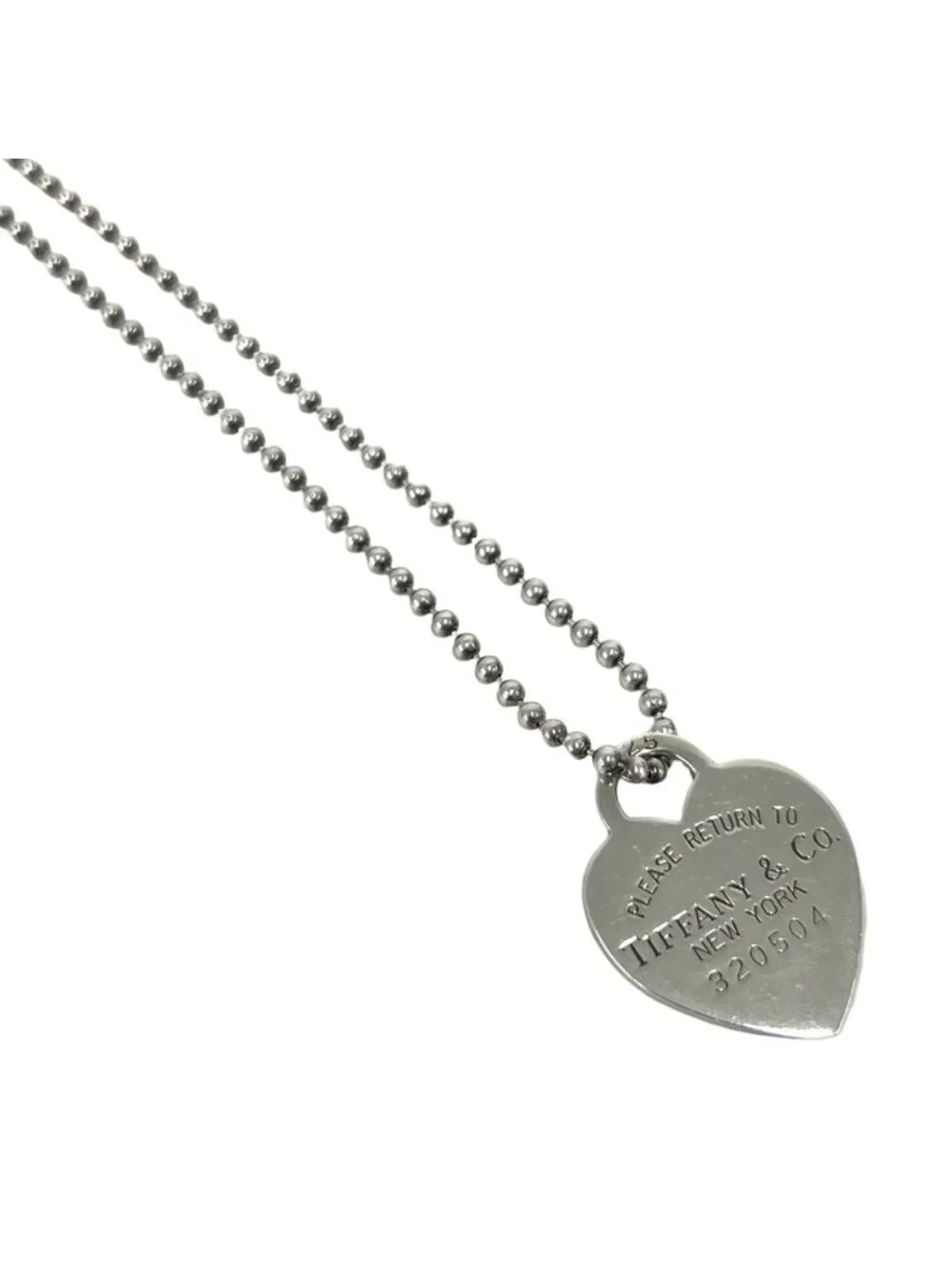 Tiffany & Co Return to Tiffany Heart Ballchain Necklace 925 Sterling Silver